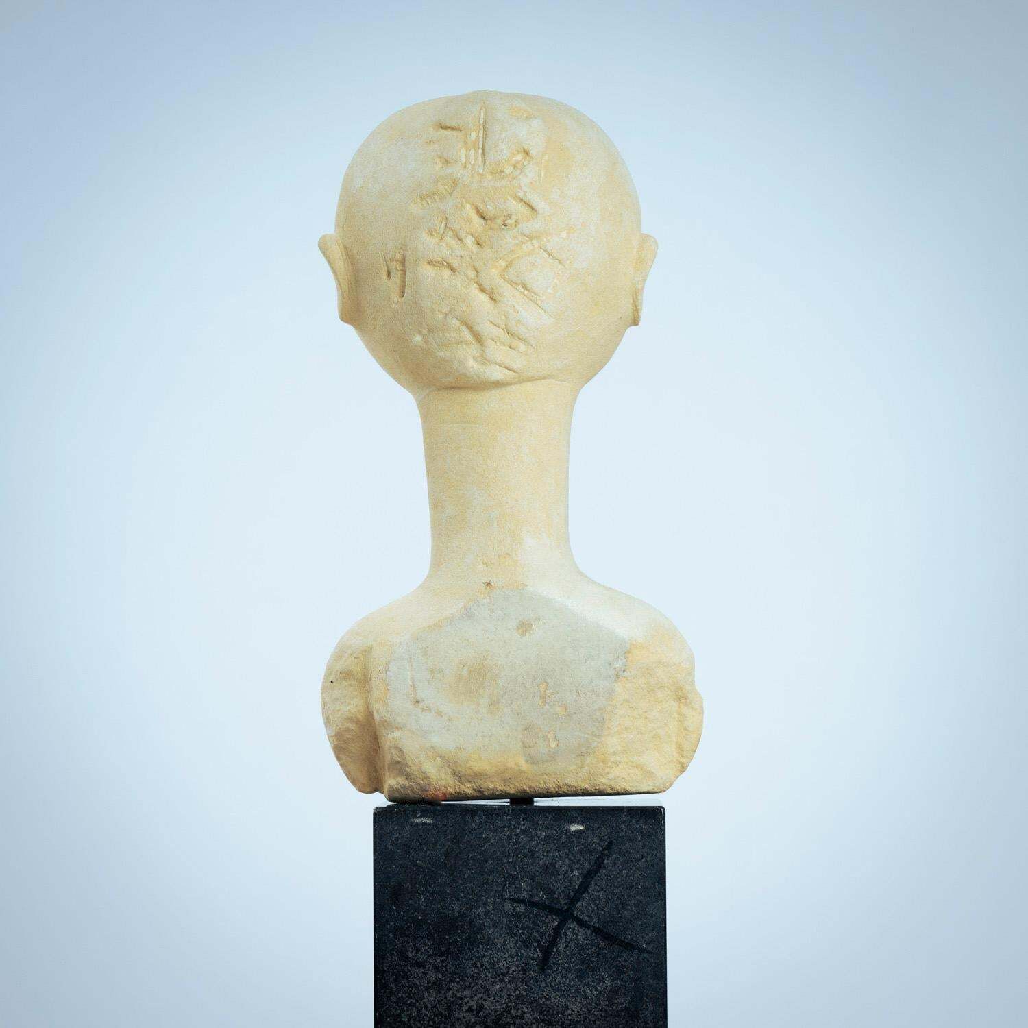 Modernist Bust Sculture Of A Woman In Sandstone photo 3009.0