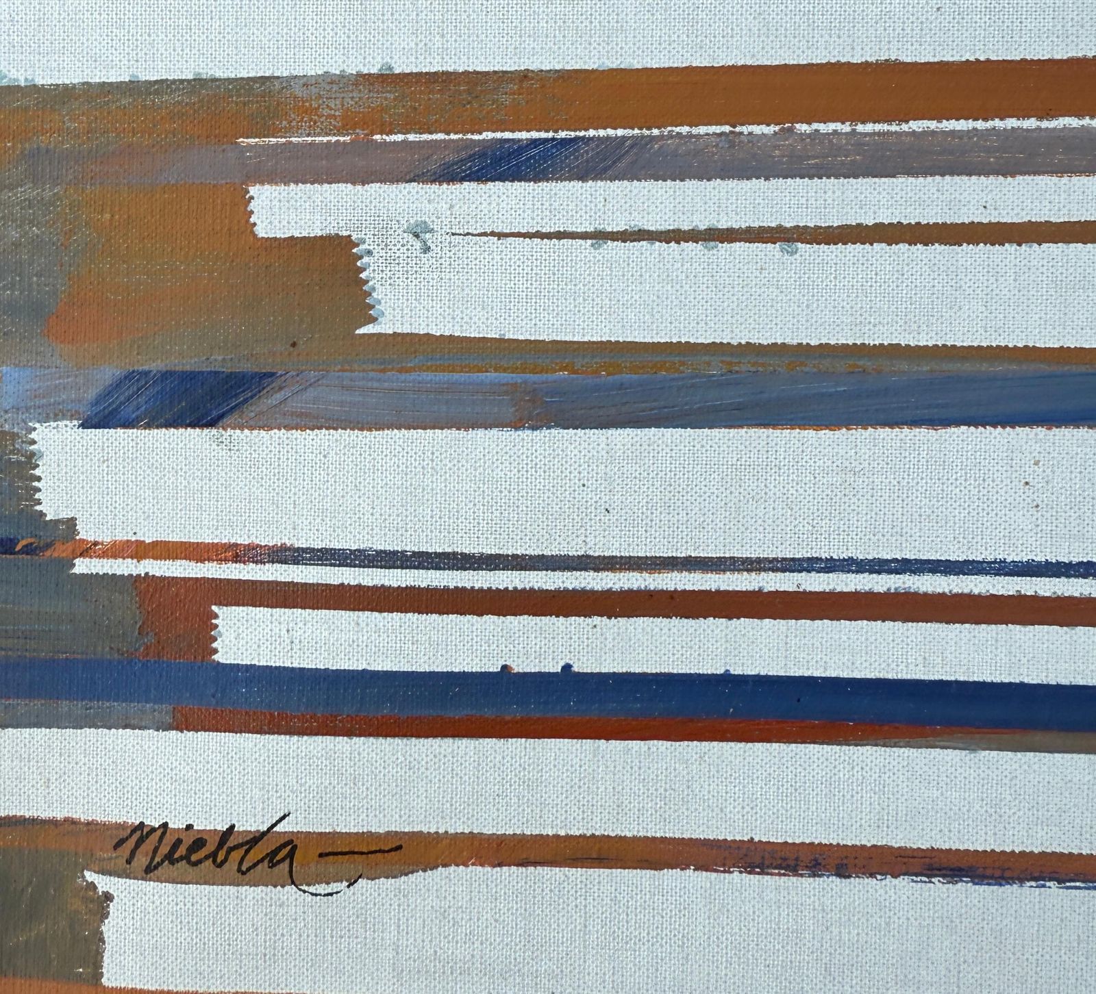 Jose Alvarez Niebla Stairway To The Frontal Sky Oil On Canvas Abstract Painting photo furniture