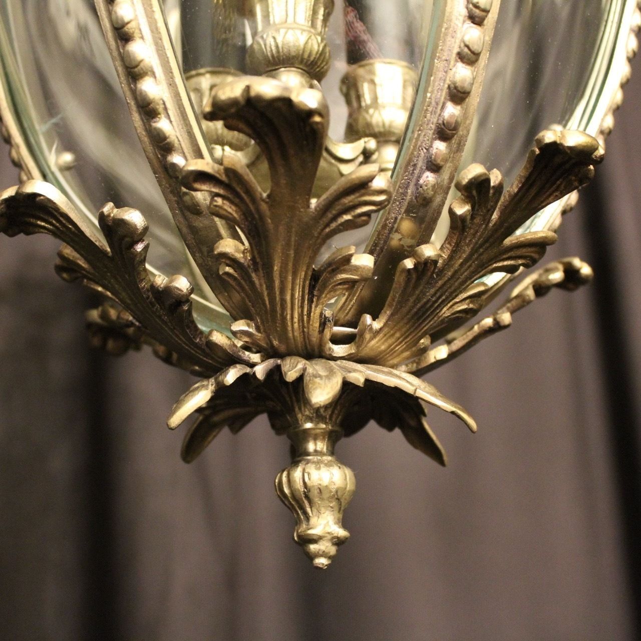 French Pair Of Silver Gilded Bronze Lanterns photo Lighting