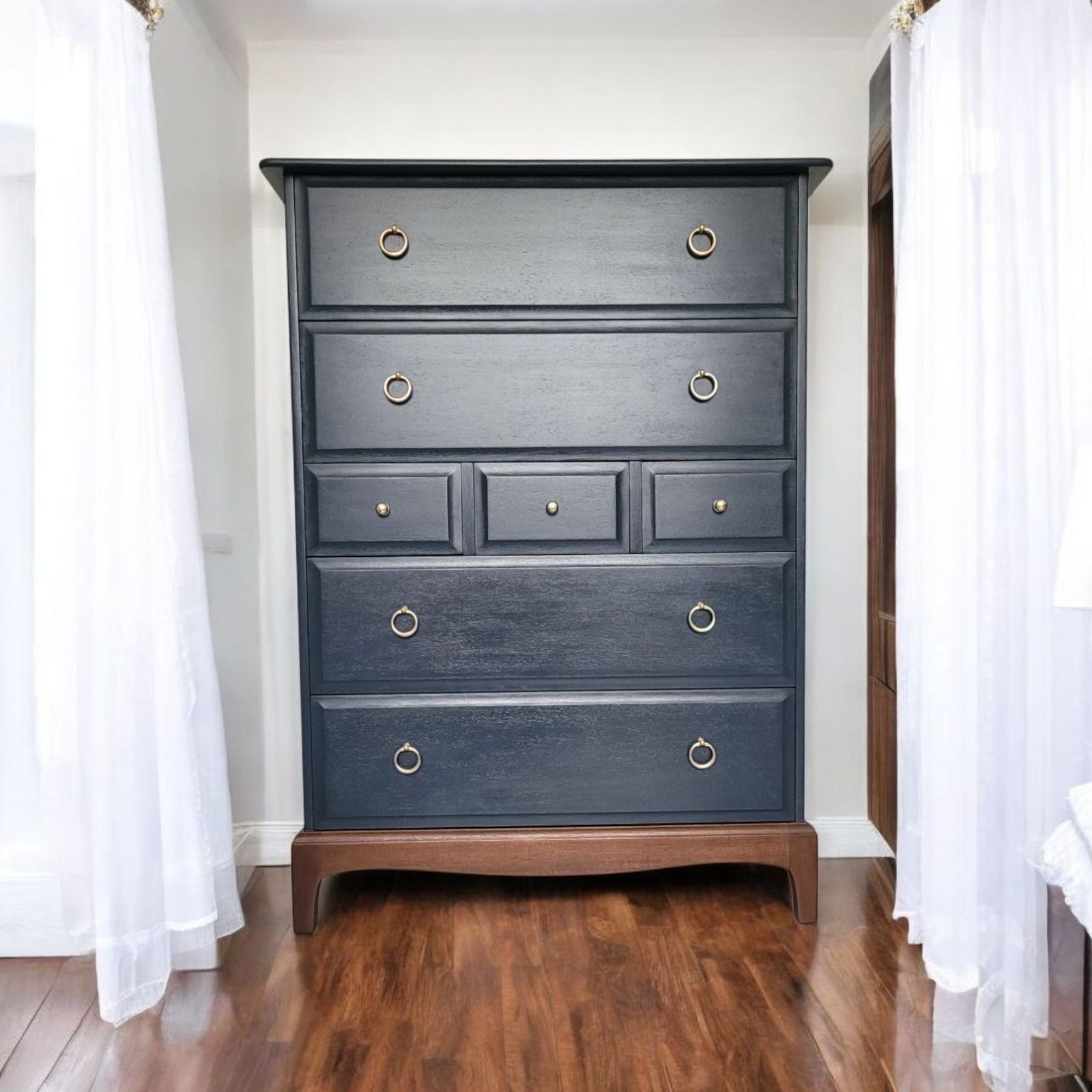 Stag Minstrel Bedroom Set Navy Blue Painted To Order