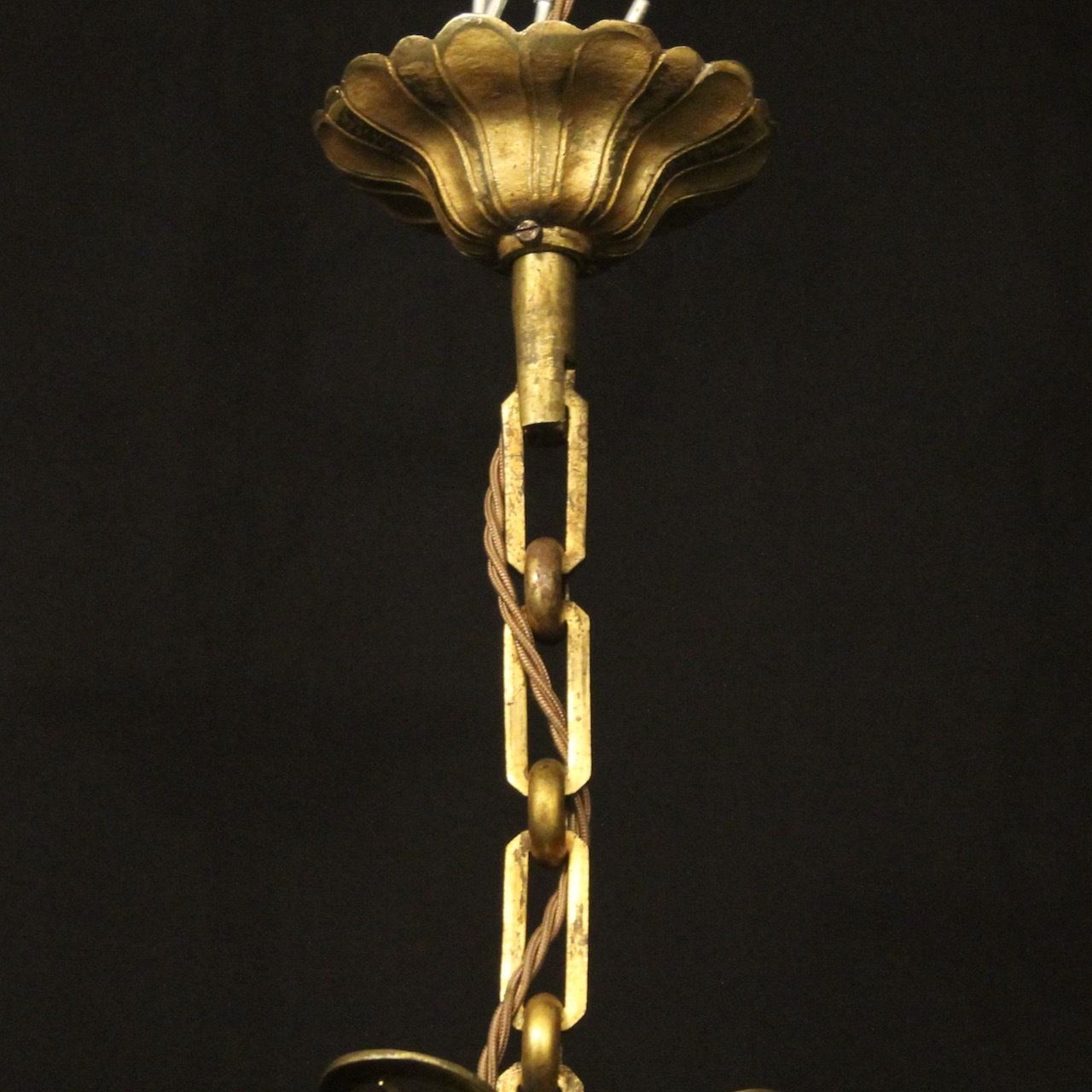 photo furniture French 19th Century Gilded Bronze Empire 6 Light Chandelier