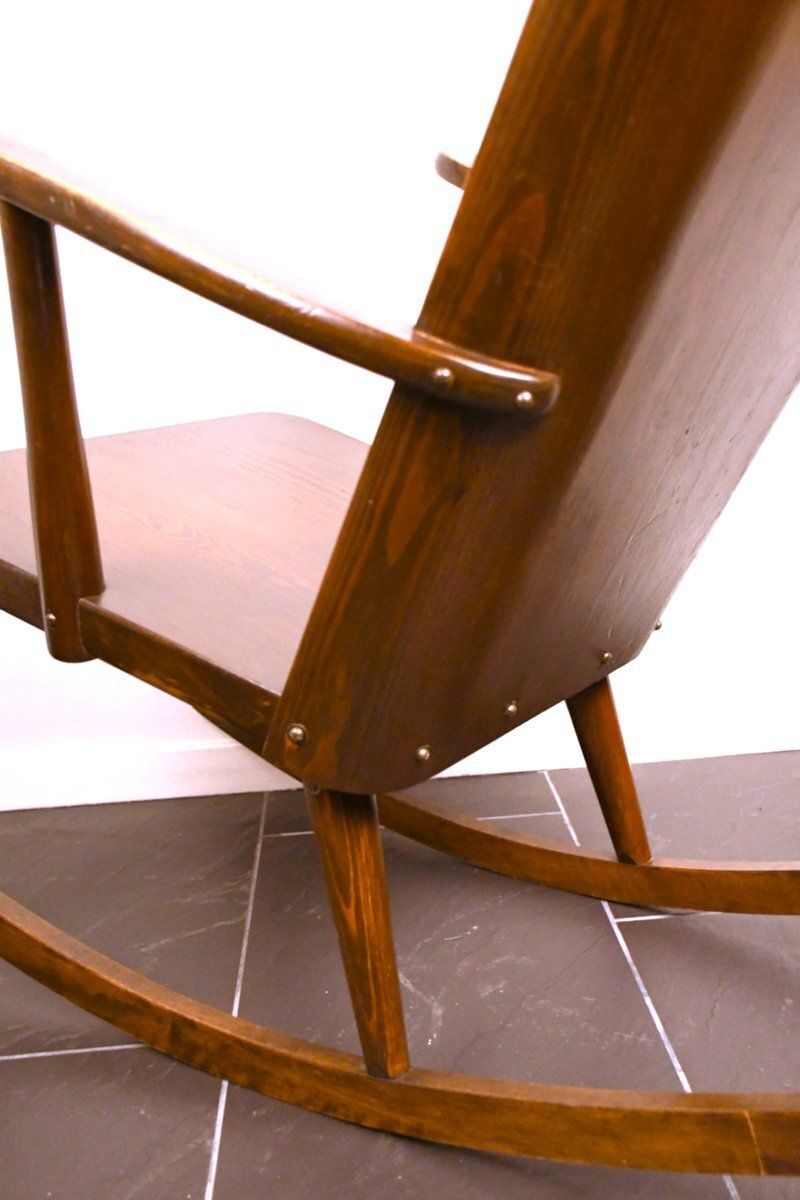 Swedish Modern Pine Rocking Chairs By Göran Malmvall For Svensk Fur, 1940s, Set Of 2 photo vinterior