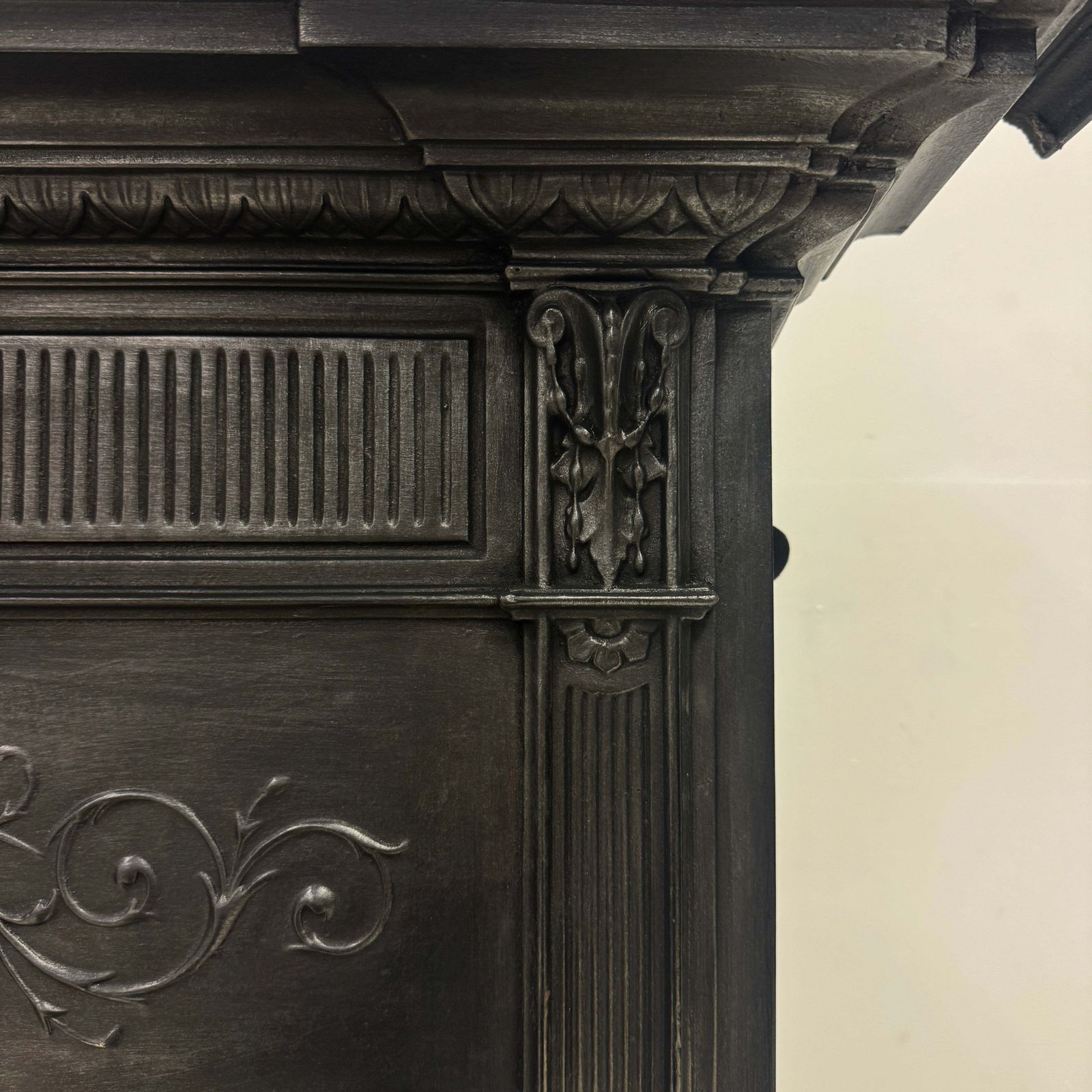 Antique Victorian Tiled Cast Iron Combination Fireplace photo for sale