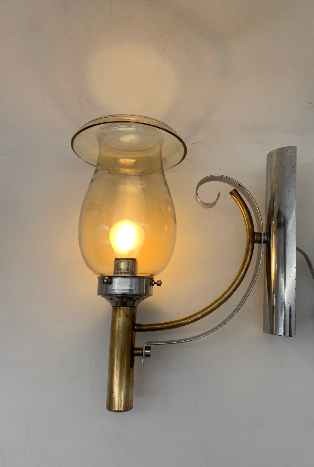 Pair Of Wall Lamps, Sconces Attributed To Seguso Made In Italy 1970 photo Lighting