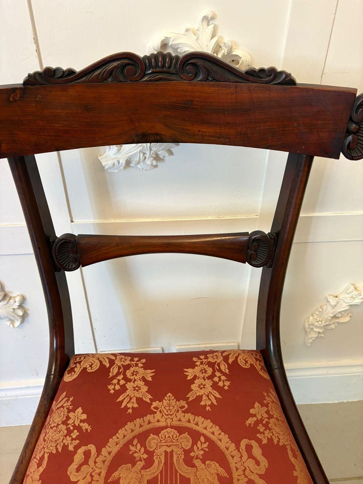 Antique Set Of Six Quality 19th Century Carved Rosewood Dining Chairs photo for sale