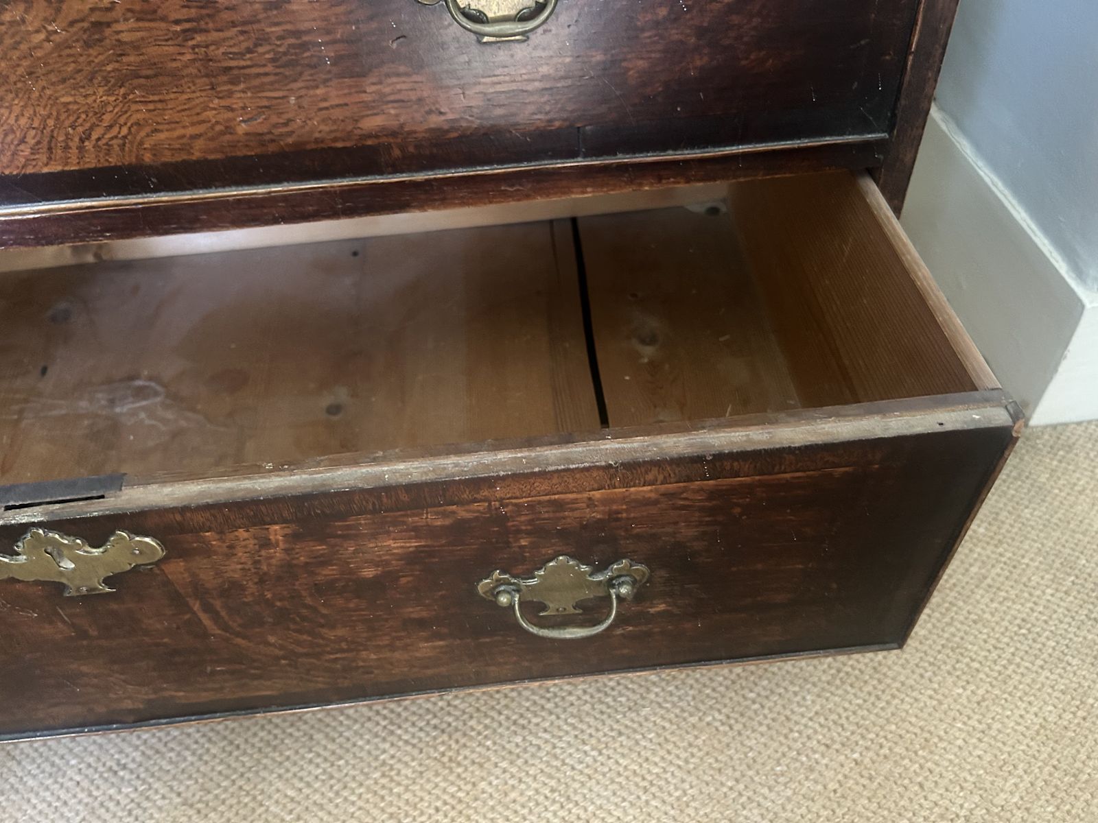Antique Chest Of Drawers, 18th Century And Earlier photo vintage