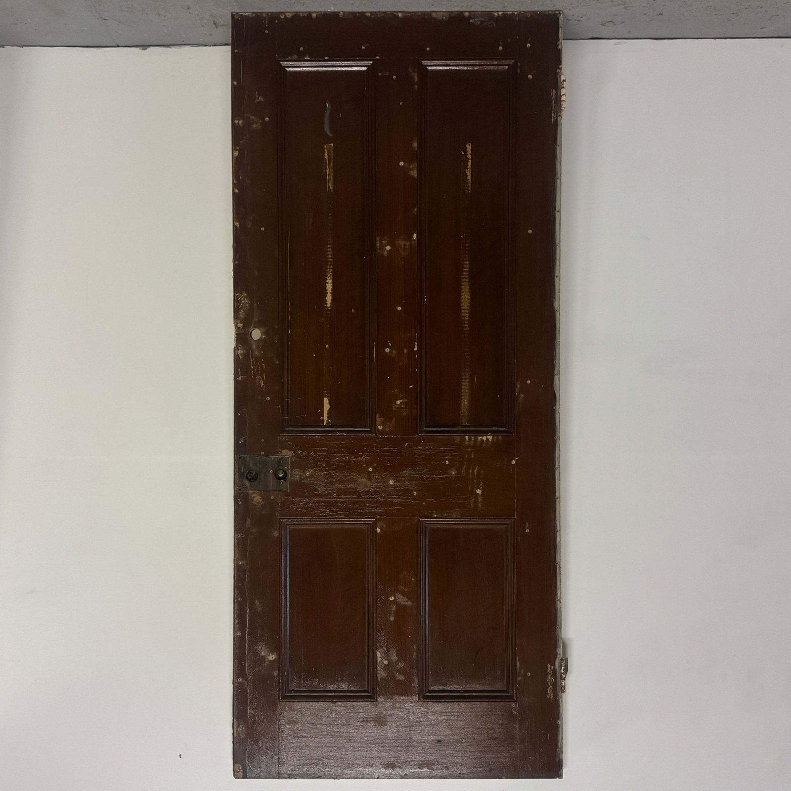Antique Four Panel Door 212cm X 91.5cm X 4cm photo vintage