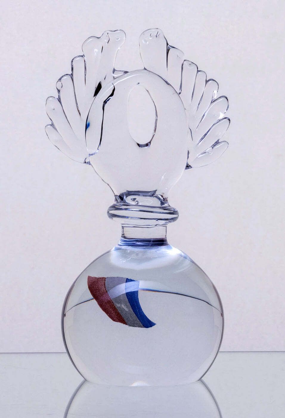Mid Century Sculptural Glass Piece, 1970s photo for sale