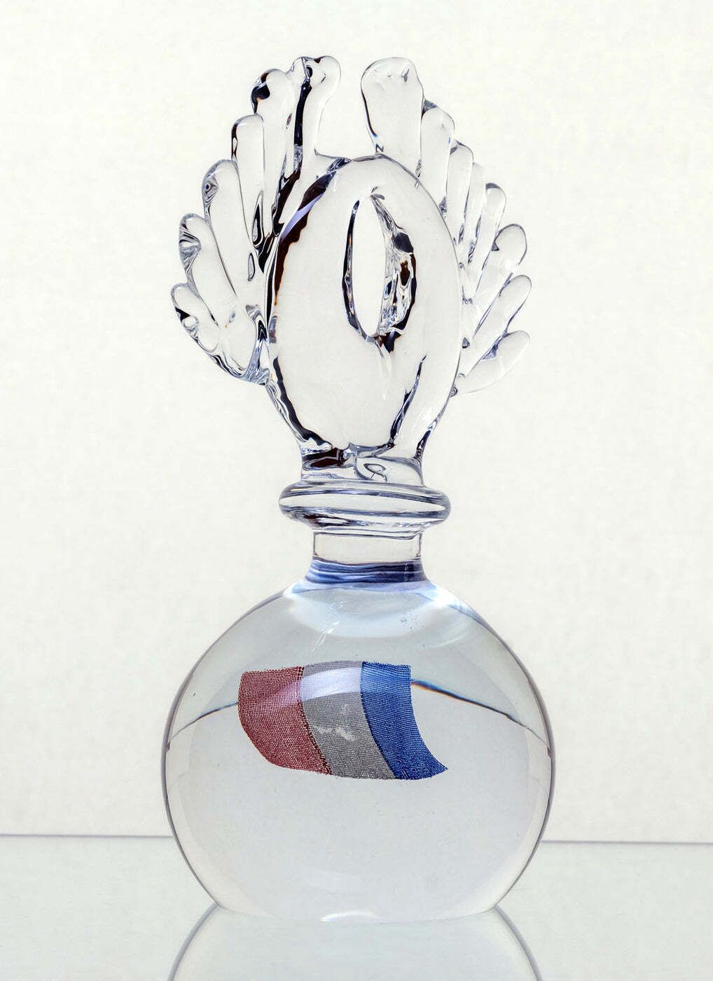 Mid Century Sculptural Glass Piece, 1970s photo Home Decor