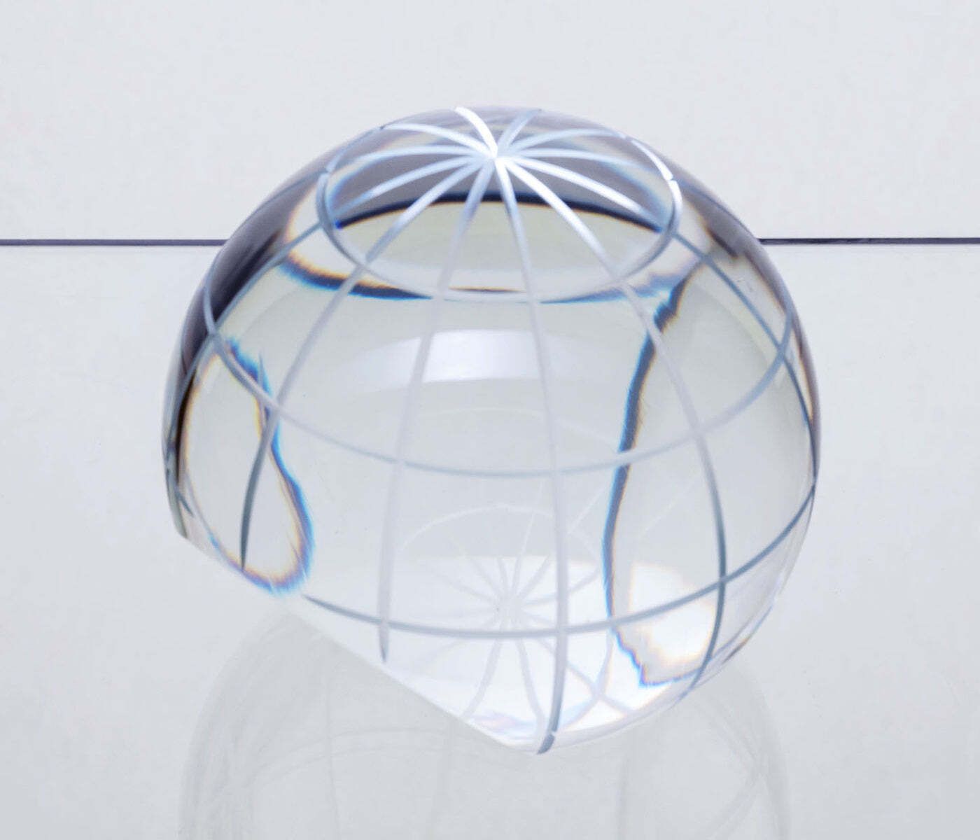 Vintage Decoratieve Glazen Bol, Jaren 1970 photo for sale