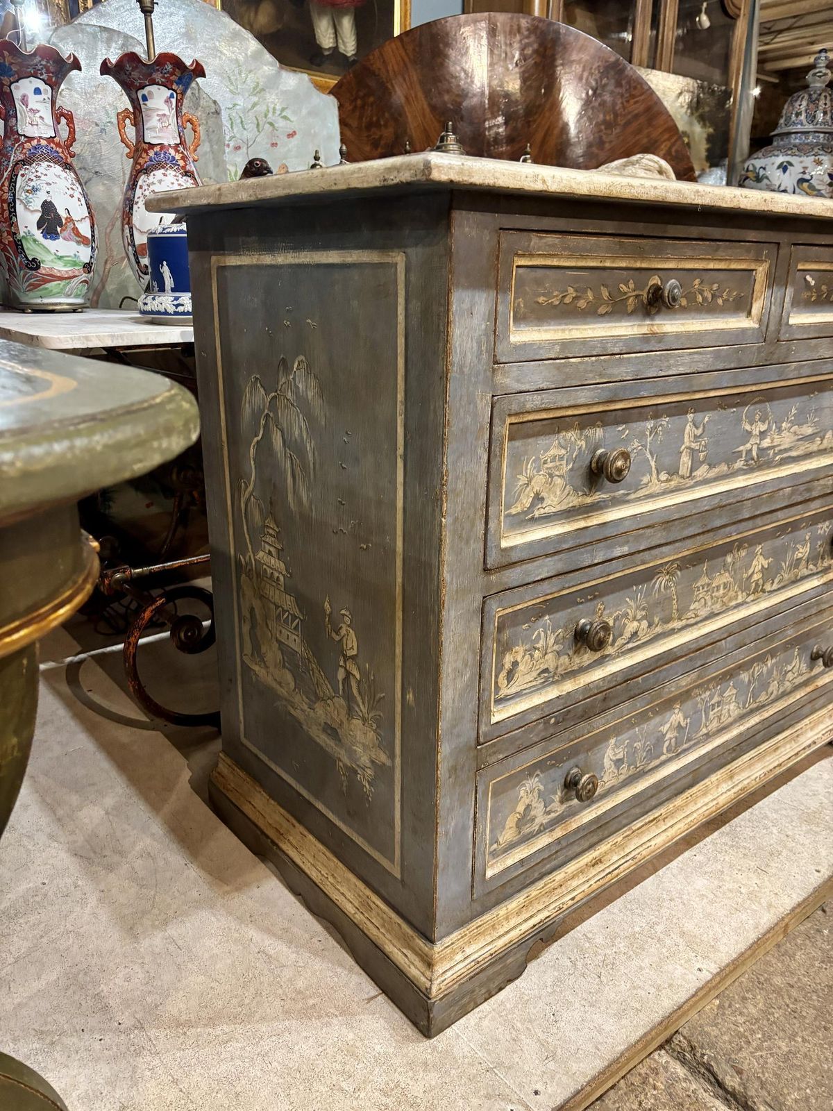 18th Century Italian Chinoiserie Decorated Chest Of Drawers photo furniture