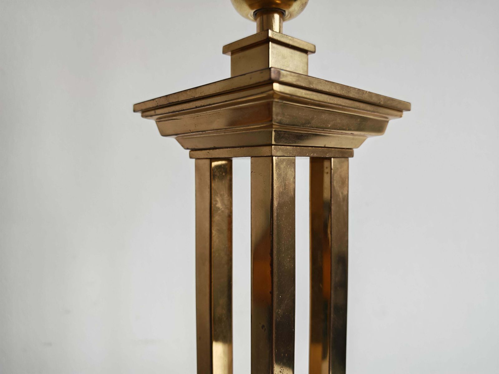 Hollywood Regency Table Lamp In Gilt Brass In Style Of Willy Rizzo, Italy 1960s photo Lighting