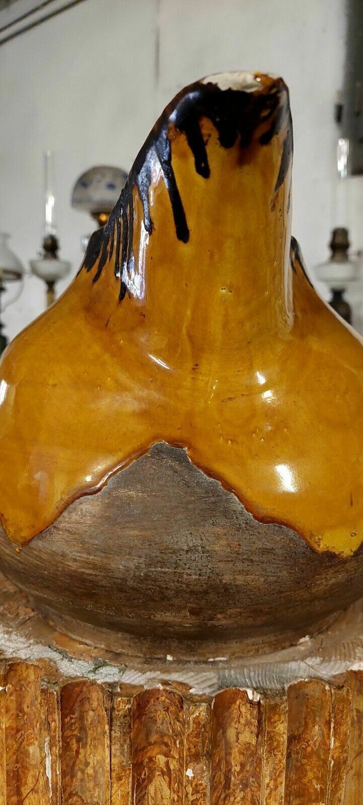 Ugo Zaccagnini 1930s Enameled Ceramic Jug Chandelier Signed photo Lighting