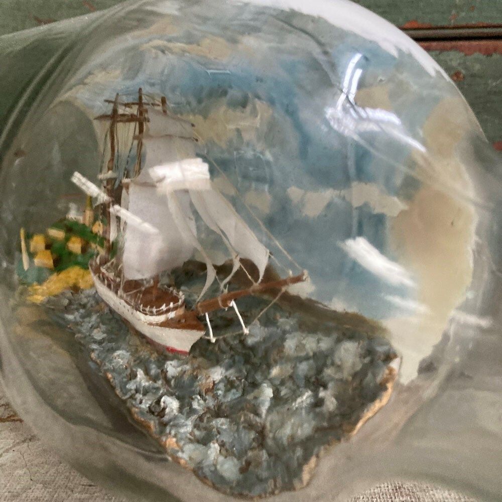 Large Ship In A Bottle, Mid 20th Century photo furniture