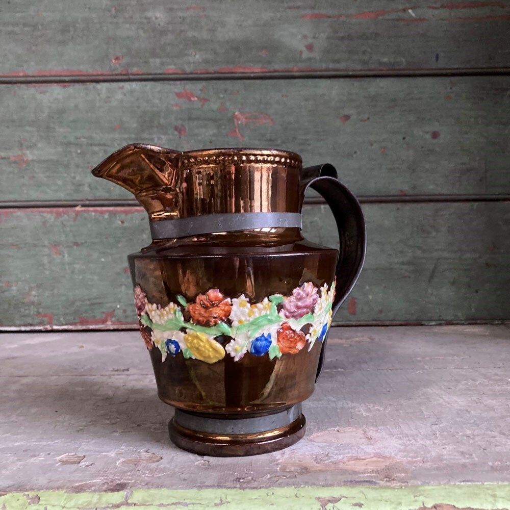 Home Decor Tinker Repair Sunderland Jug, 1800s photo