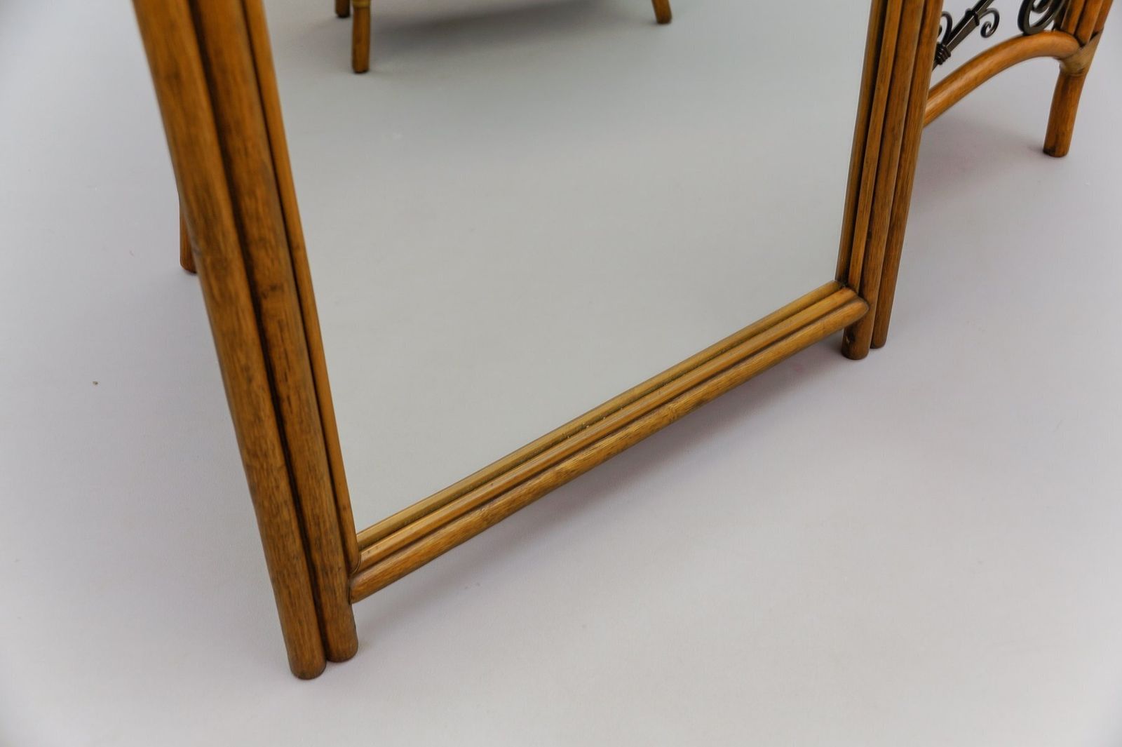 1056.0 Italian Chest Of Drawers Made Of Rattan And Wrought Iron, 1970s, Set Of 2 photo