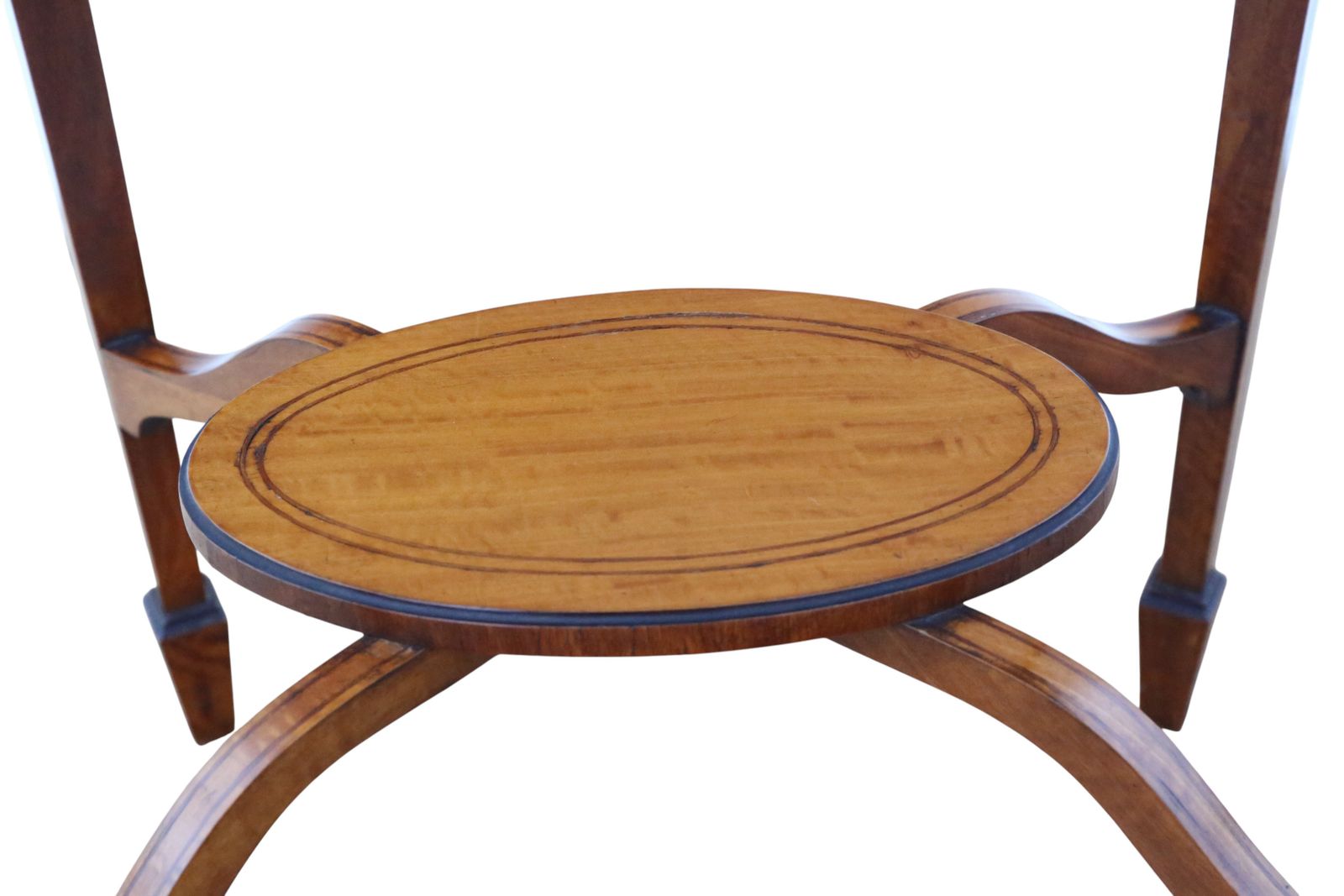 Antique C.1900 Inlaid Satin Walnut Oval Occasional/ Centre Table – Fine Quality photo vinterior