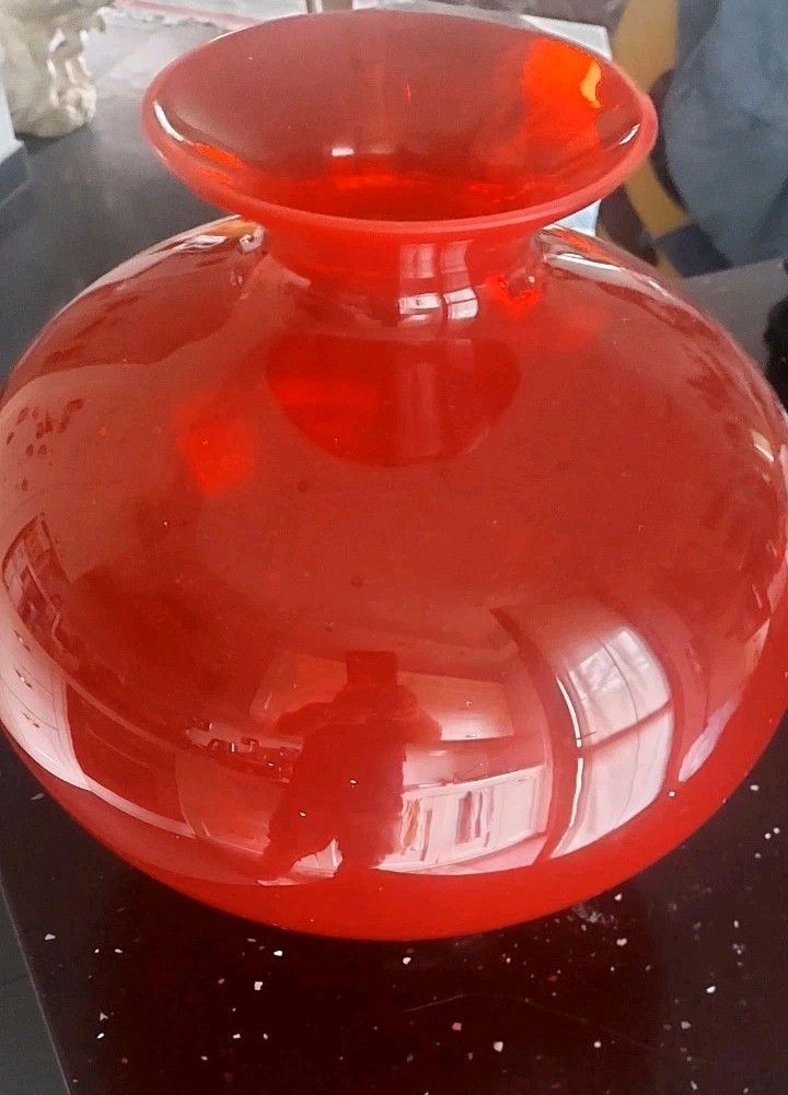 photo furniture Large Blown Glass Vase Onlylux 30 Cm Italian Design