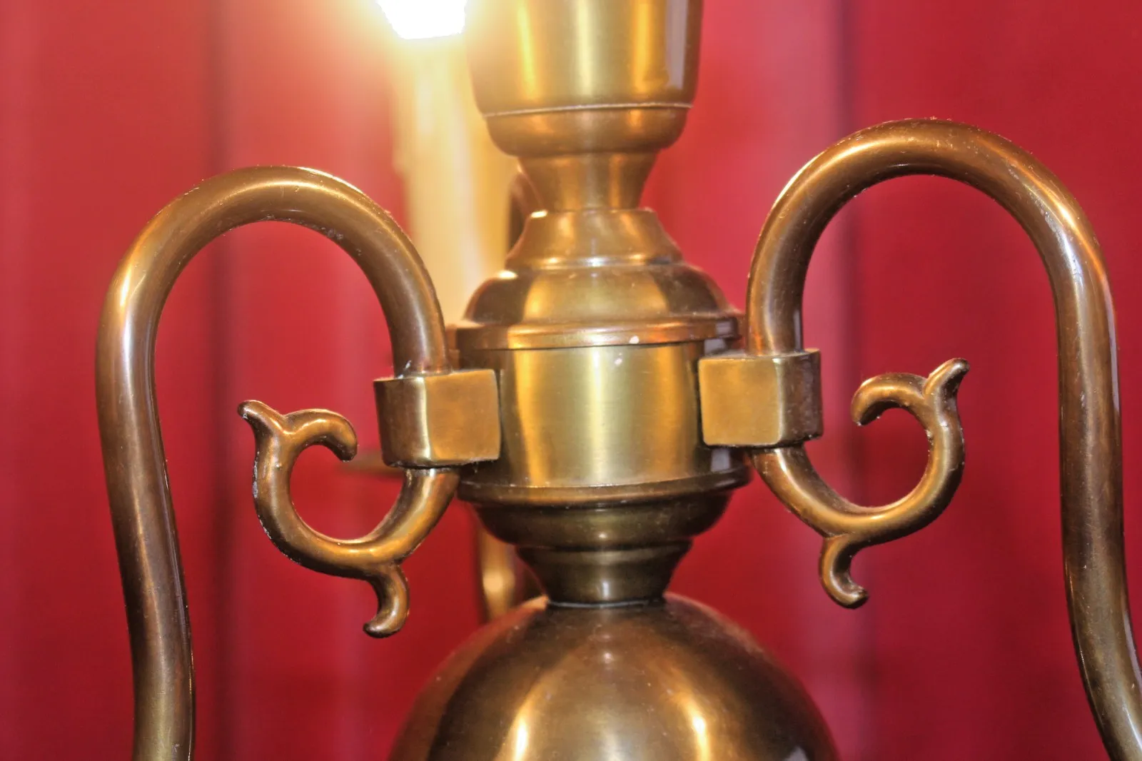 French Vintage Brass Flemish Chandelier 3 Arms  From Paris Chateau photo 89.0