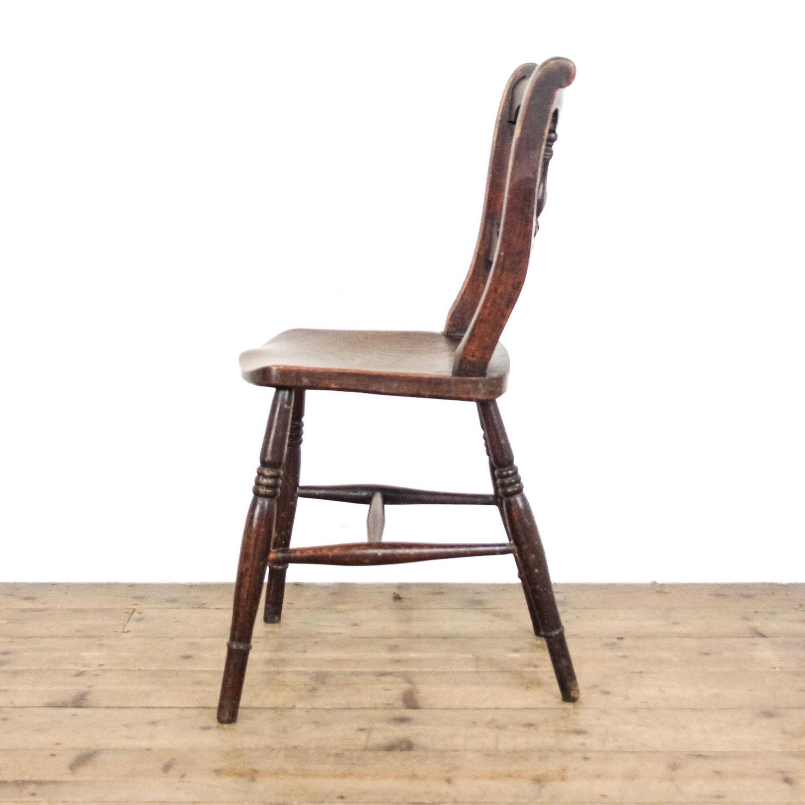 Antique Victorian Set Of Three Elm Farmhouse Chairs | Set Of Chairs | Antique Chairs | Dining Chairs | Kitchen Chairs photo buy