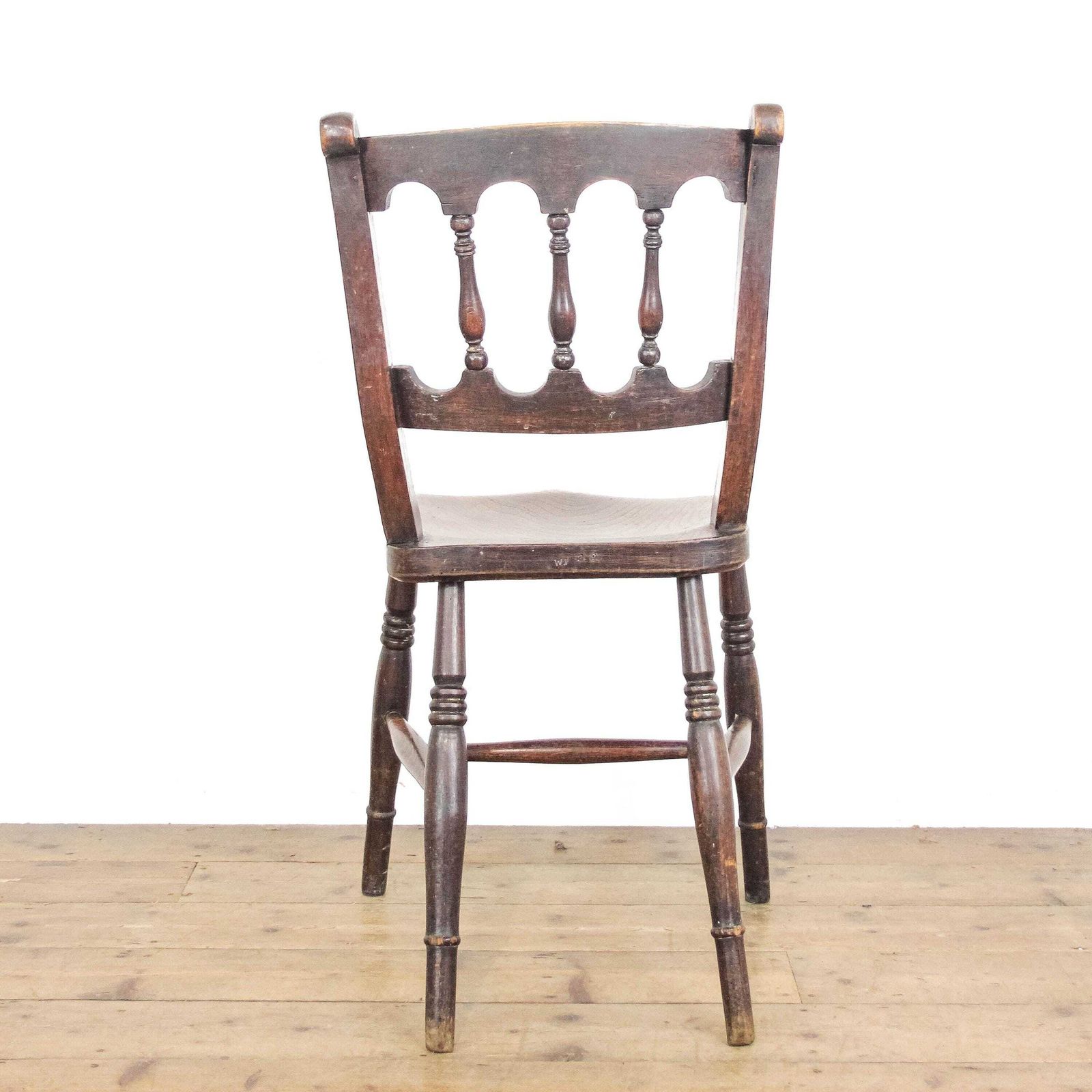 Antique Victorian Set Of Three Elm Farmhouse Chairs | Set Of Chairs | Antique Chairs | Dining Chairs | Kitchen Chairs photo vintage