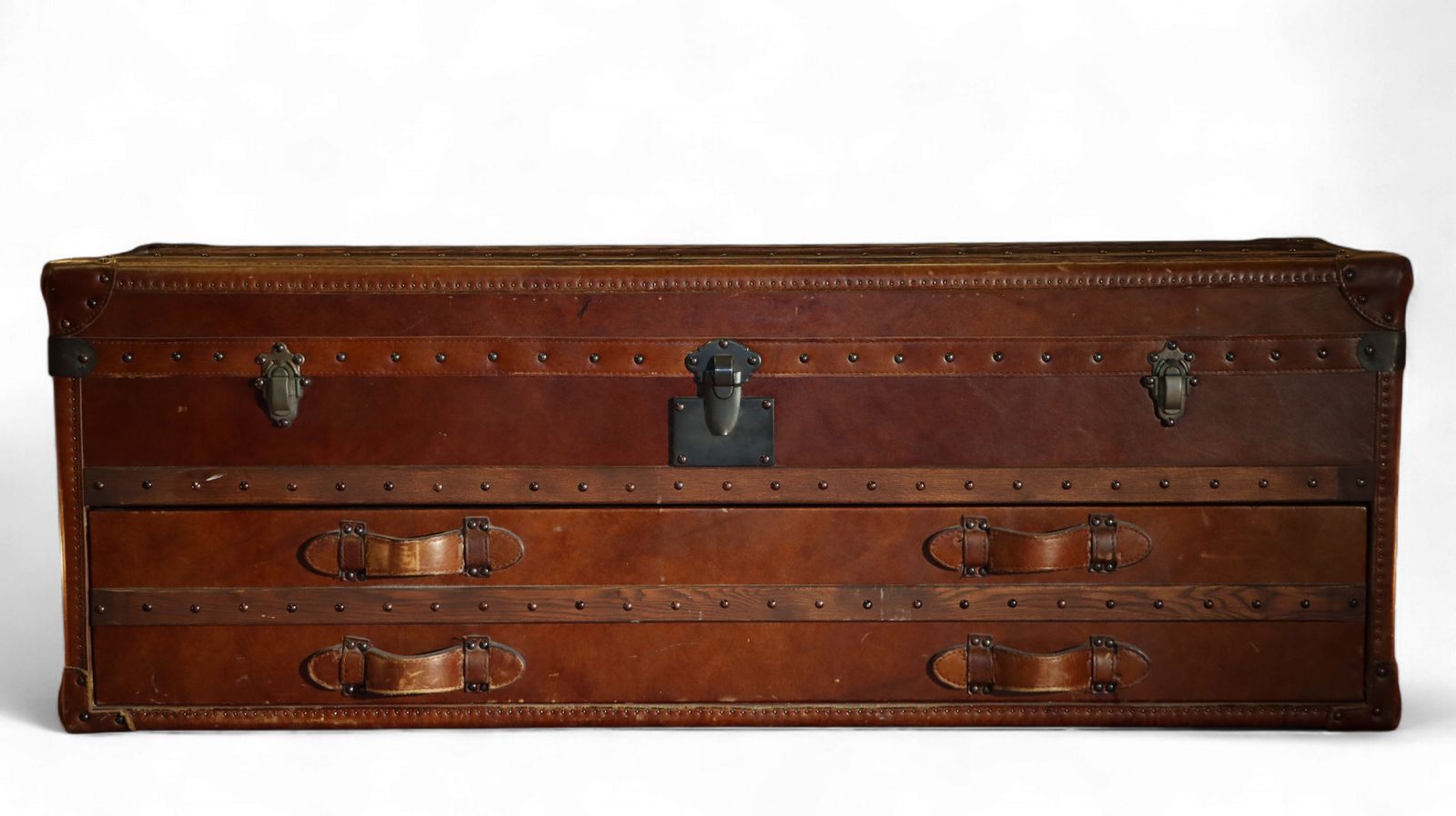 Stunning Timothy Oulton Harrow Leather Trunk Antique Whisky Chest photo Furniture