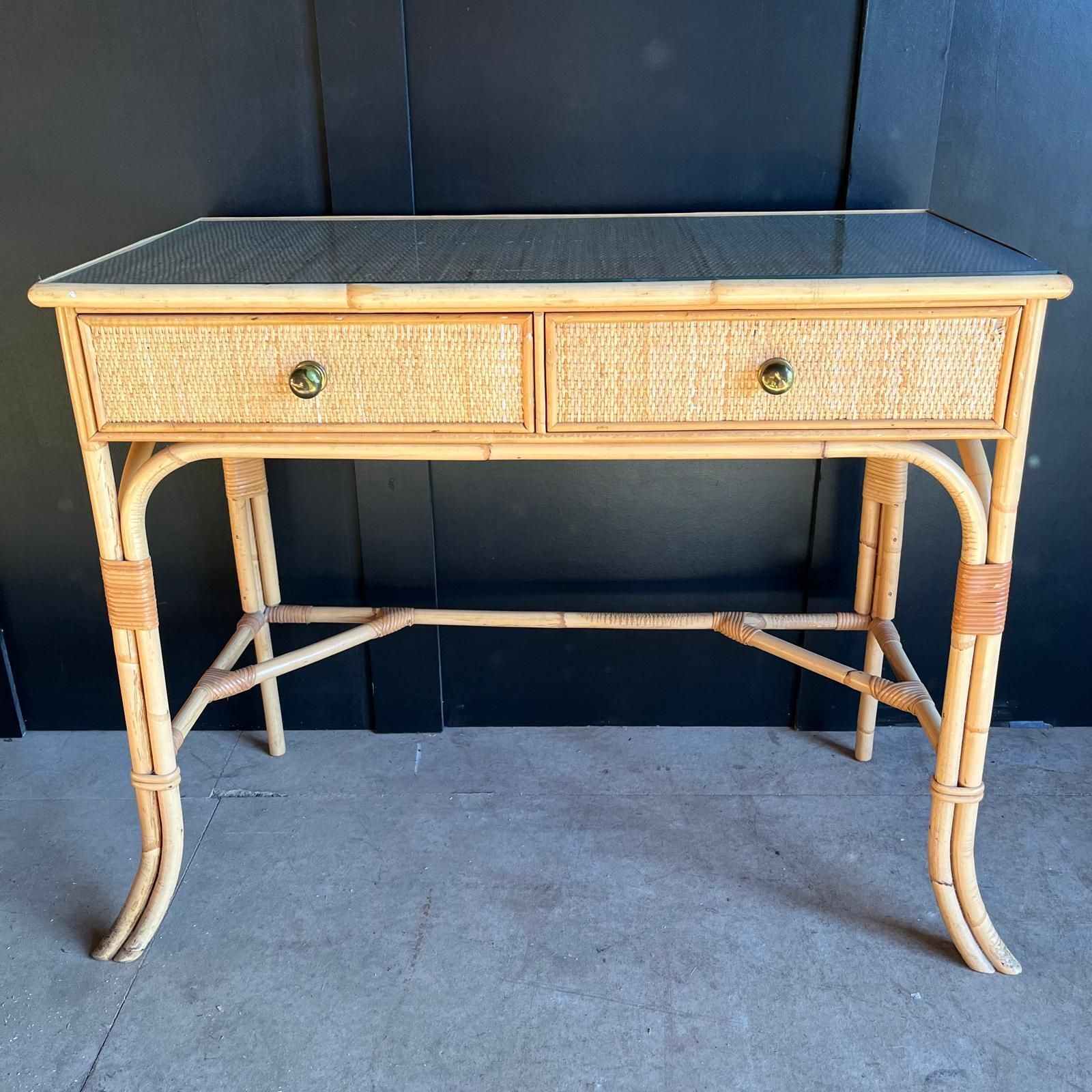 Cane And Bamboo Dressing Table / Desk photo 1050.0