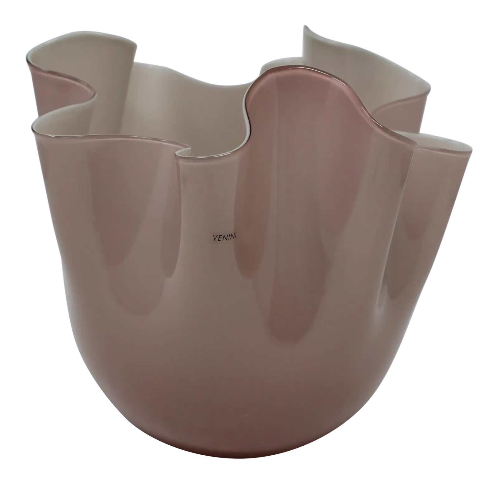 Lilac Opalino Vase By Venini Of Murano