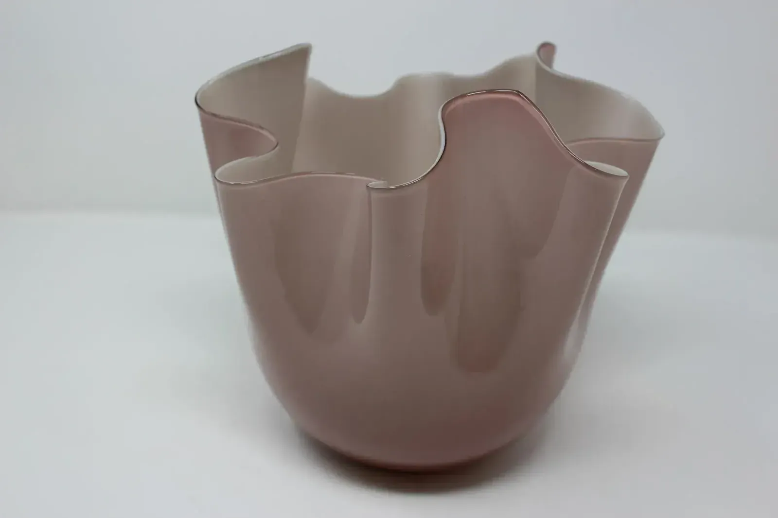Lilac Opalino Vase By Venini Of Murano photo for sale