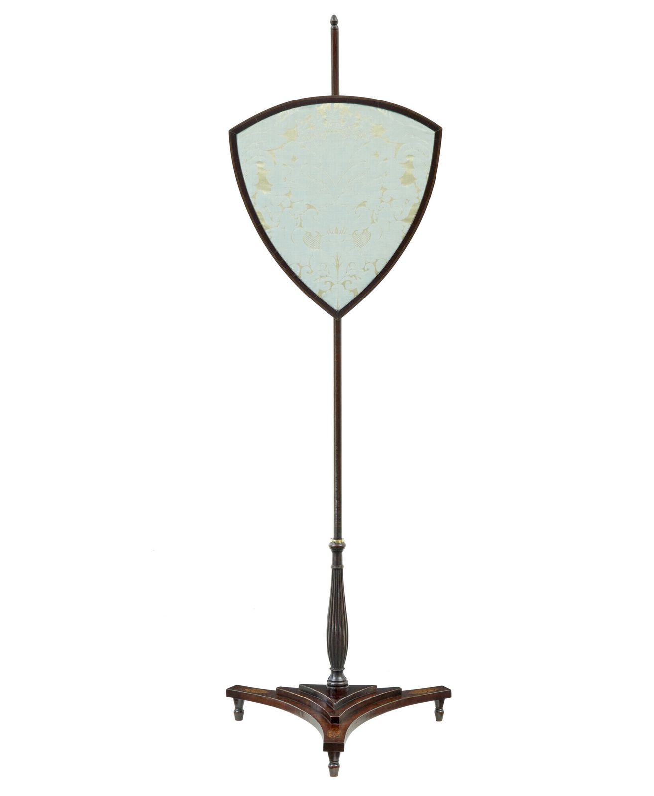 19th Century Inlaid Adjustable Fire Screen