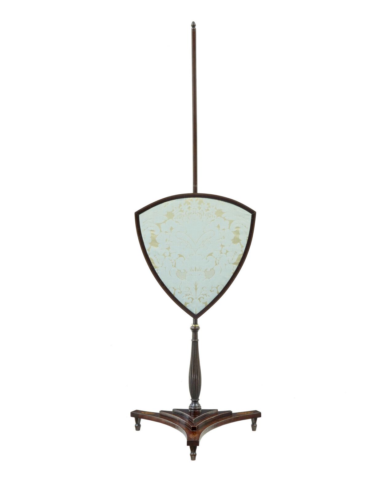 19th Century Inlaid Adjustable Fire Screen photo for sale