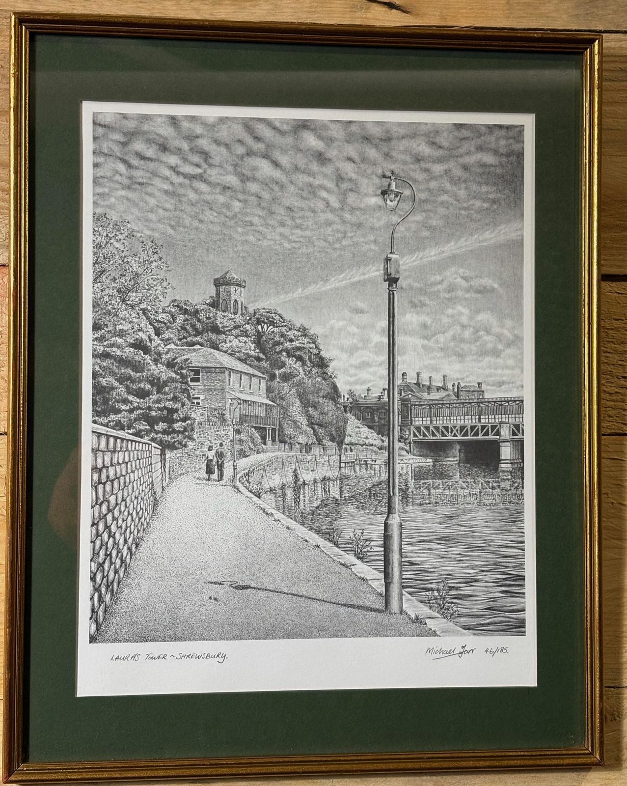 Laura’s Tower, Shrewsbury – Signed Limited Edition Print, 46/185, By Michael Farr photo furniture