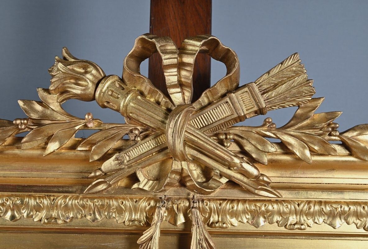 Important Giltwood Mirror, Louis XVI Style – Second Half Of The 19th Century photo buy
