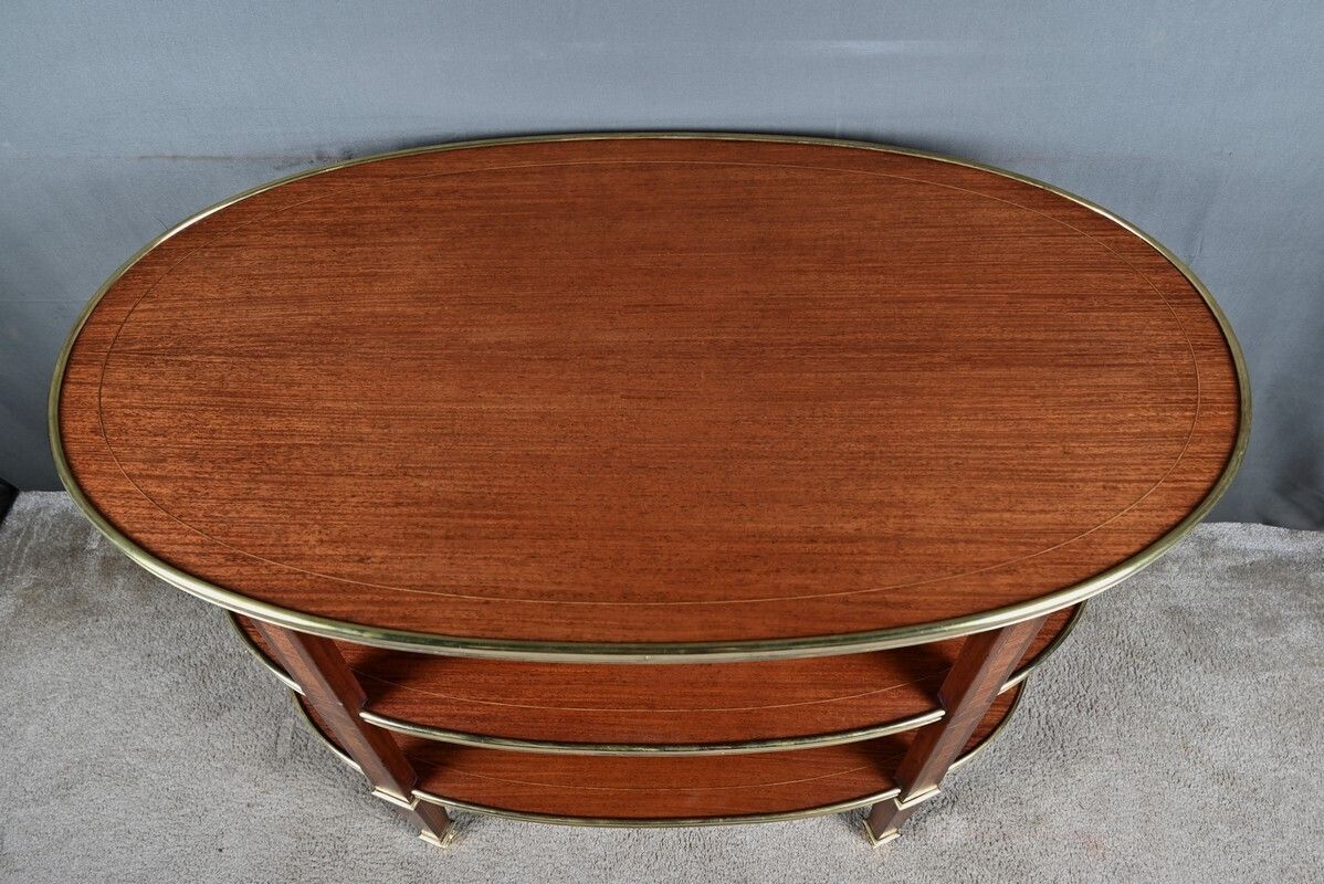 Three Tier Mahogany Serving Cart, Louis XVI Style – 1900 photo Furniture