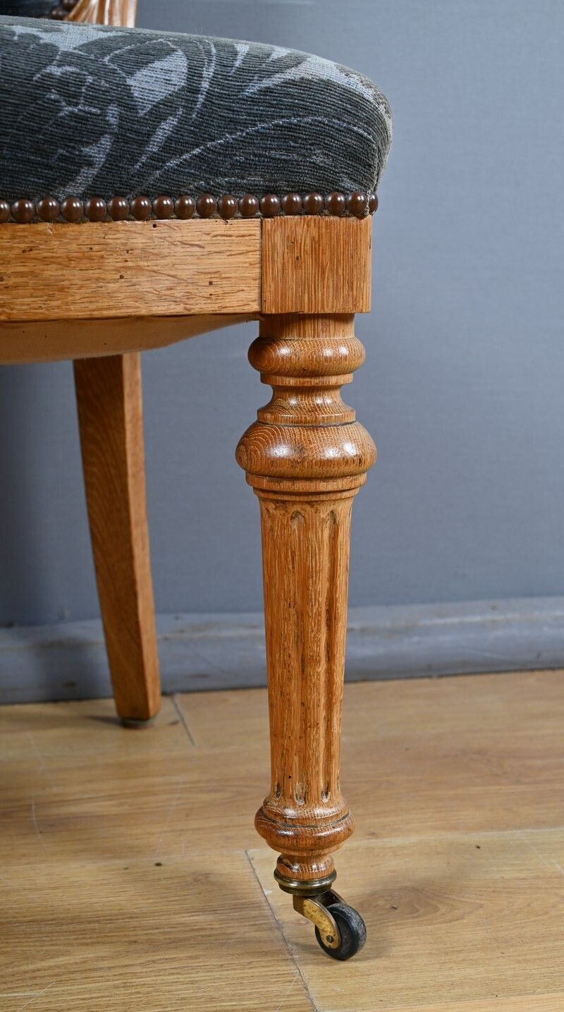 990.0 Pair Of Oak Chairs, Louis Philippe Style – Mid 20th Century photo