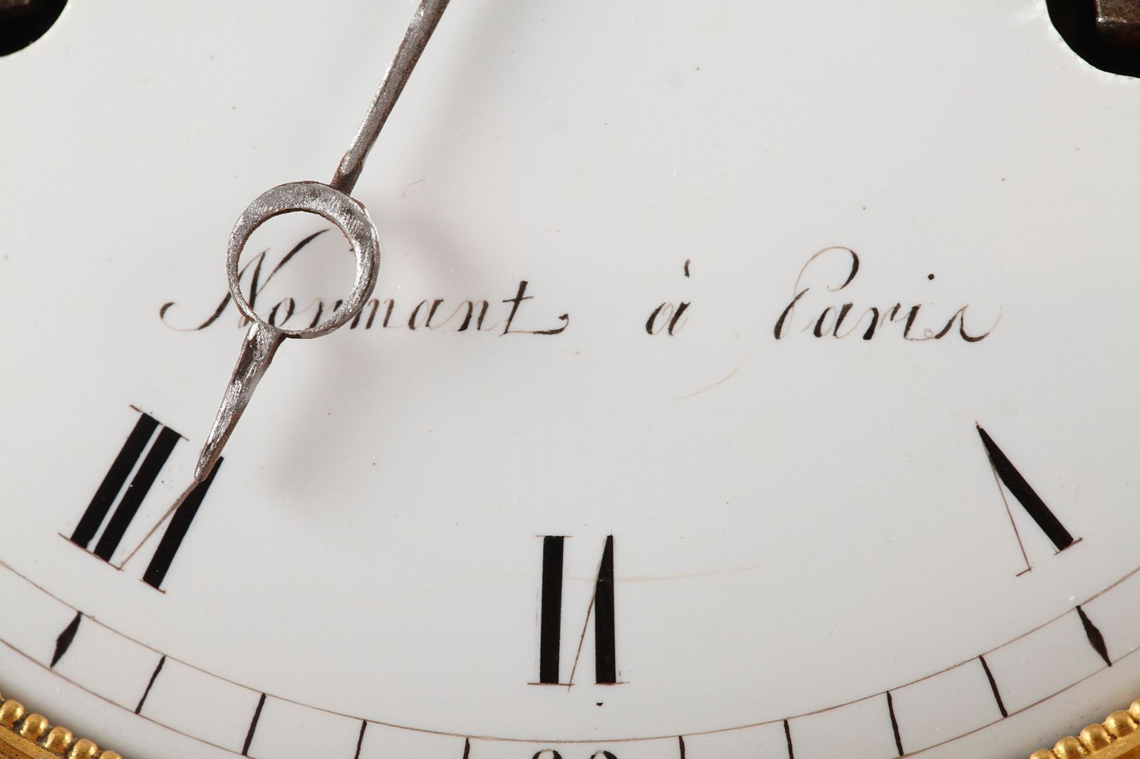 Gilt Porcelain Clock In The Shape Of A Vase, Early 19th Century photo vinterior