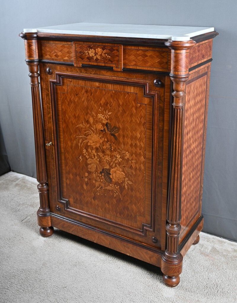 A Marquetry Side Table In Precious Woods, Napoleon III Period – Mid 19th Century photo 2830.0