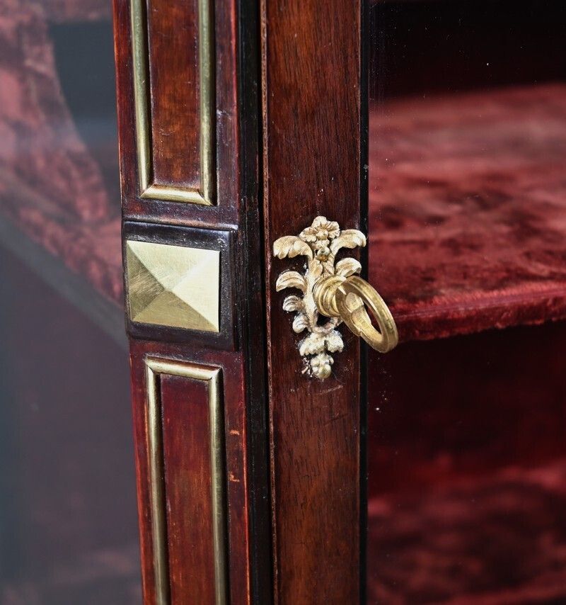 photo for sale Small Mahogany Display Cabinet, Louis XVI Style – Late 19th Century