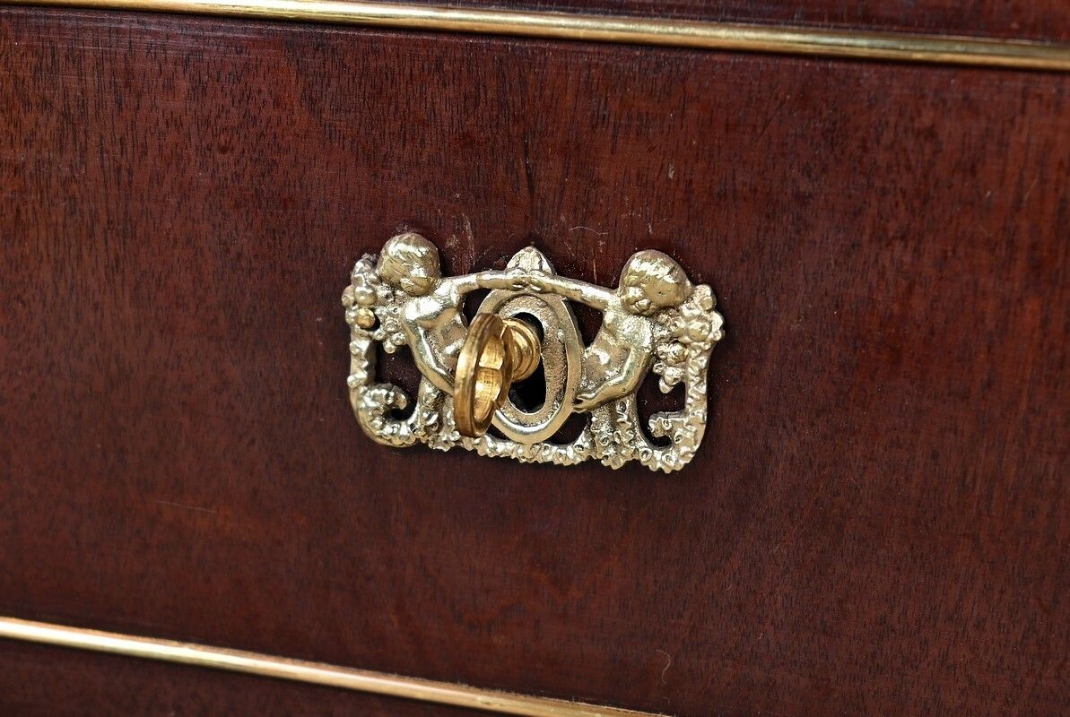 2420.0 Small Mahogany Display Cabinet, Louis XVI Style – Late 19th Century photo