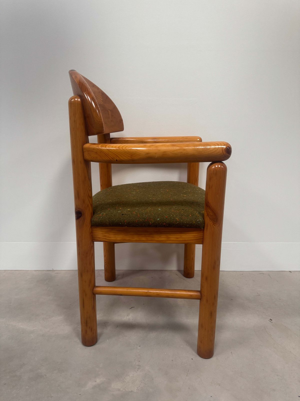 Set Of 6 Rainer Daumiller Armchairs   Upholstered With Vintage Tweed Deadstock photo vintage