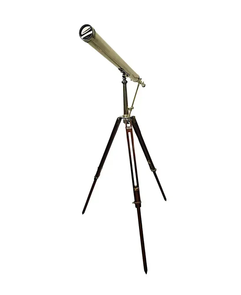 A Fabulous Early 20th Century Brass Telescope By Clarkson, London photo furniture