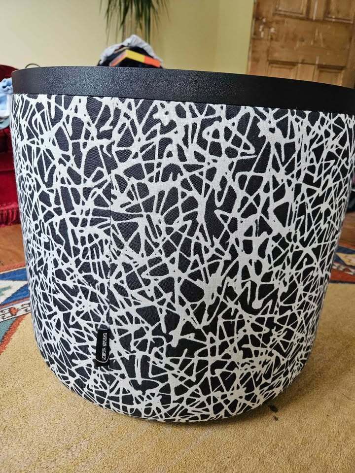 British Designer Davison Highley Coffee Table   Monochrome With Upholstered Sides   Brand New
