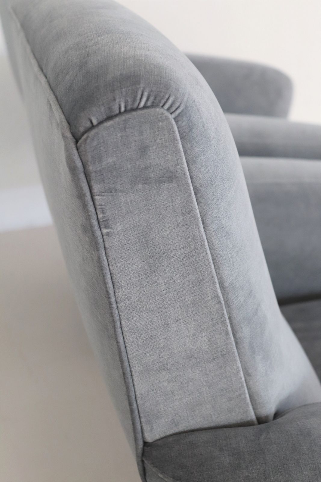 Furniture Italian Midcentury Armchairs With Springs In Blue Grey New Velvet photo