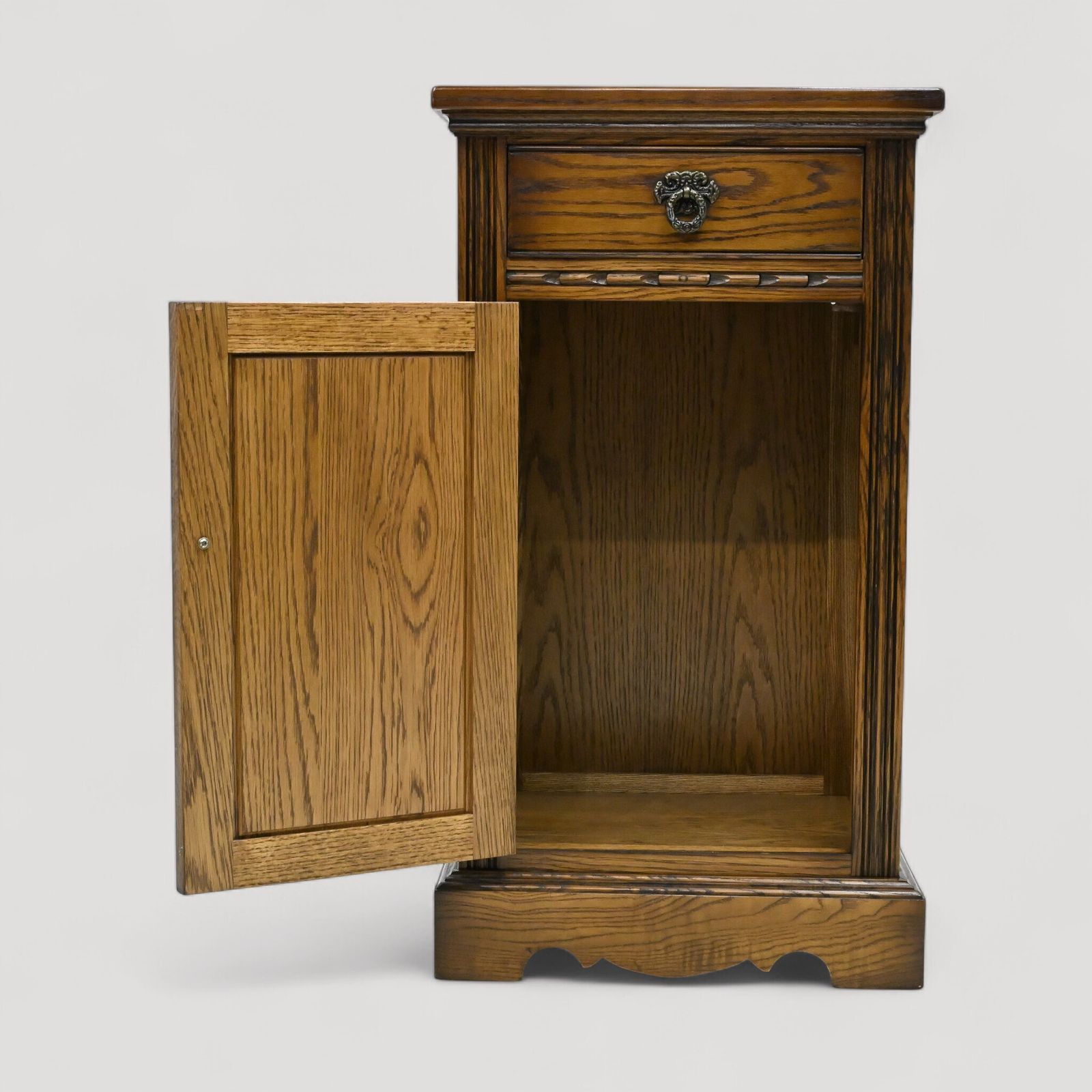 Old Charm Pedestal Cabinet Drawer Light Oak Free Delivery photo Furniture