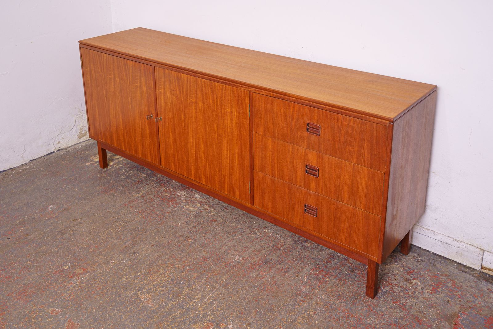 Danish Mid Century Teak Sideboard By Aejm Mobler photo vinterior