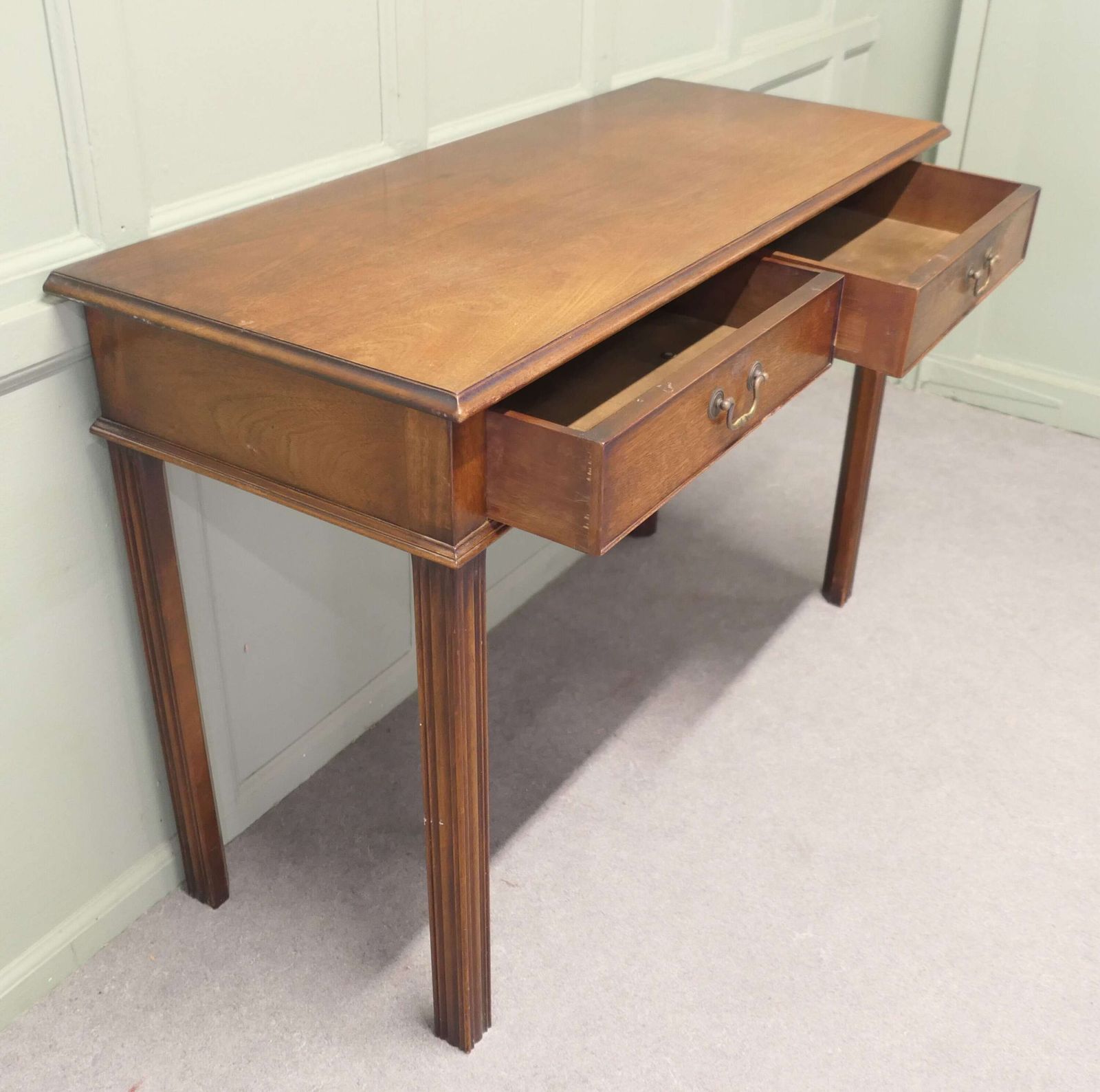 An Elegant 2 Drawer Writing Table Or Reception Desk photo Furniture