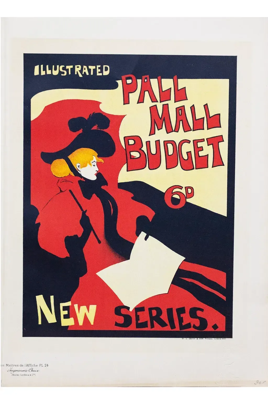 Affiche publicitaire Pall Mall Budget, par Maurice Greiffenhagen - publiée dans « Les Maîtres de l'Affiche » de Jules Chéret en 1896