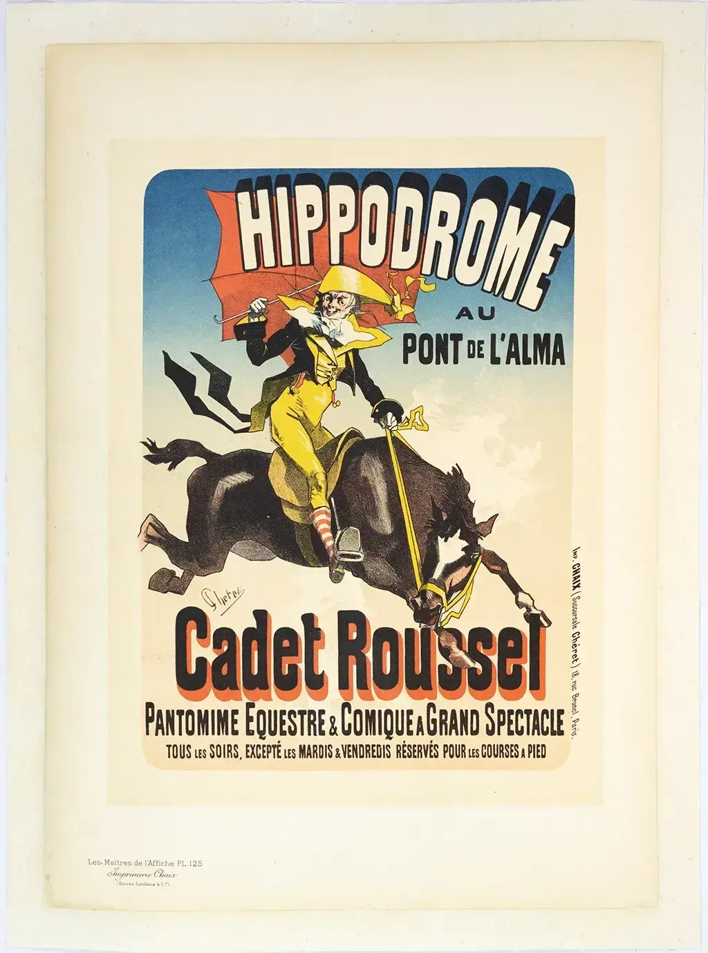 Poster "Cadet Roussel" van Jules Chéret – Maîtres De L'affiche Pl.125, 1898 (naar 1882) photo furniture