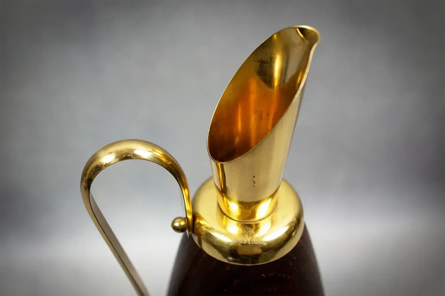 photo furniture Wooden And Brass Thermos Carafe By Aldo Tura – Italy, Circa 1950