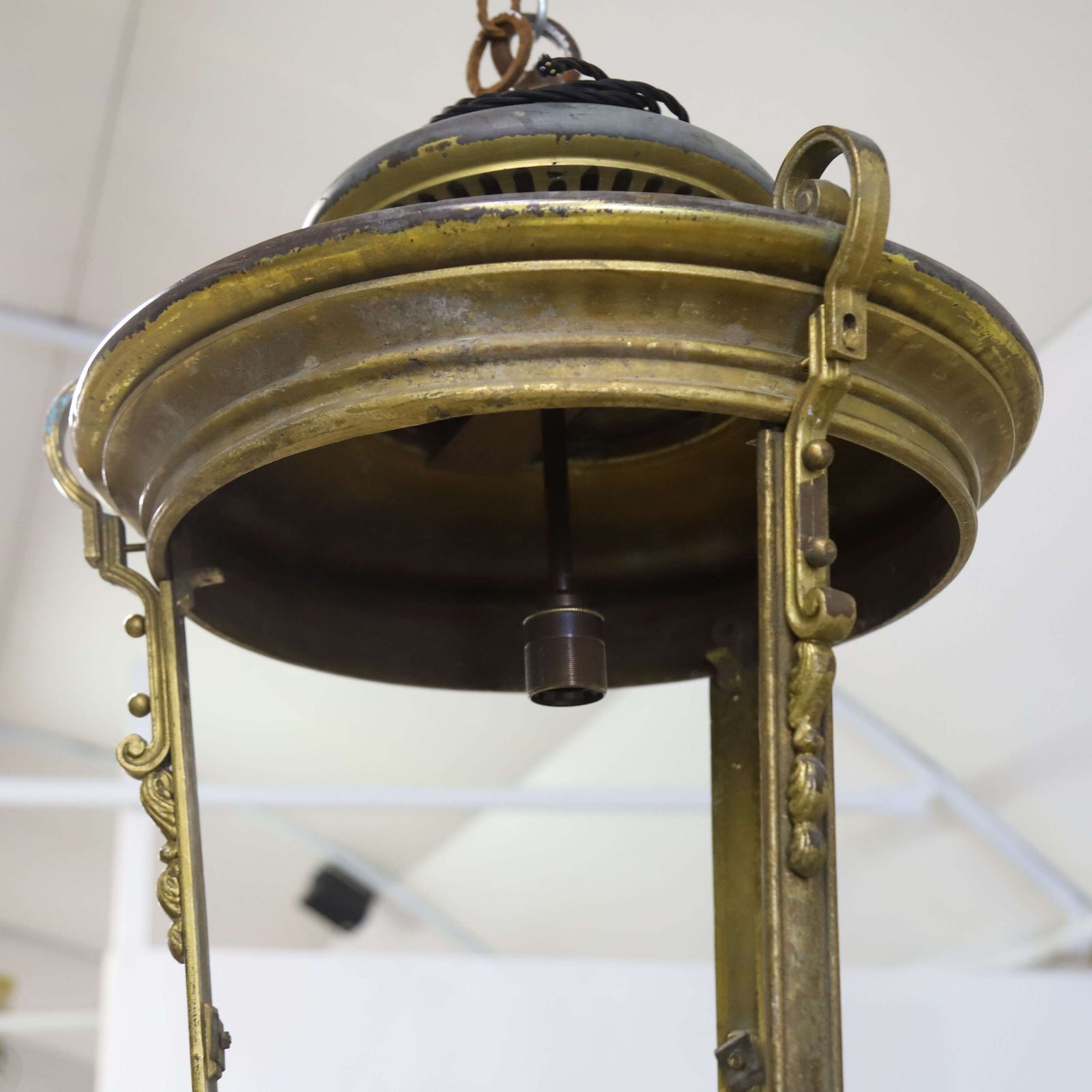 Pair Of French Street Lanterns Converted To Hanging Lanterns photo 1250.0